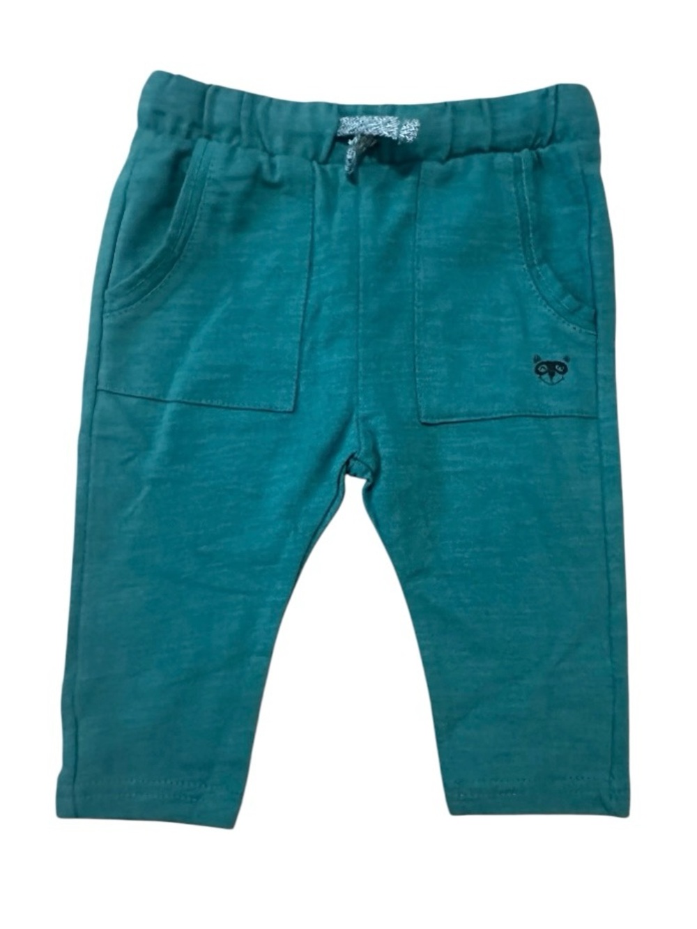 Zara Teal Elastic Waist Jogger Pants for Babies